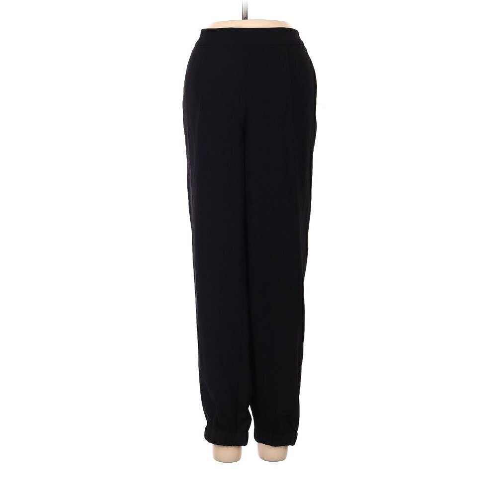 TROUVE Black Dress Crepe Joggers w/ Pockets & Elastic Cuffs Size 4